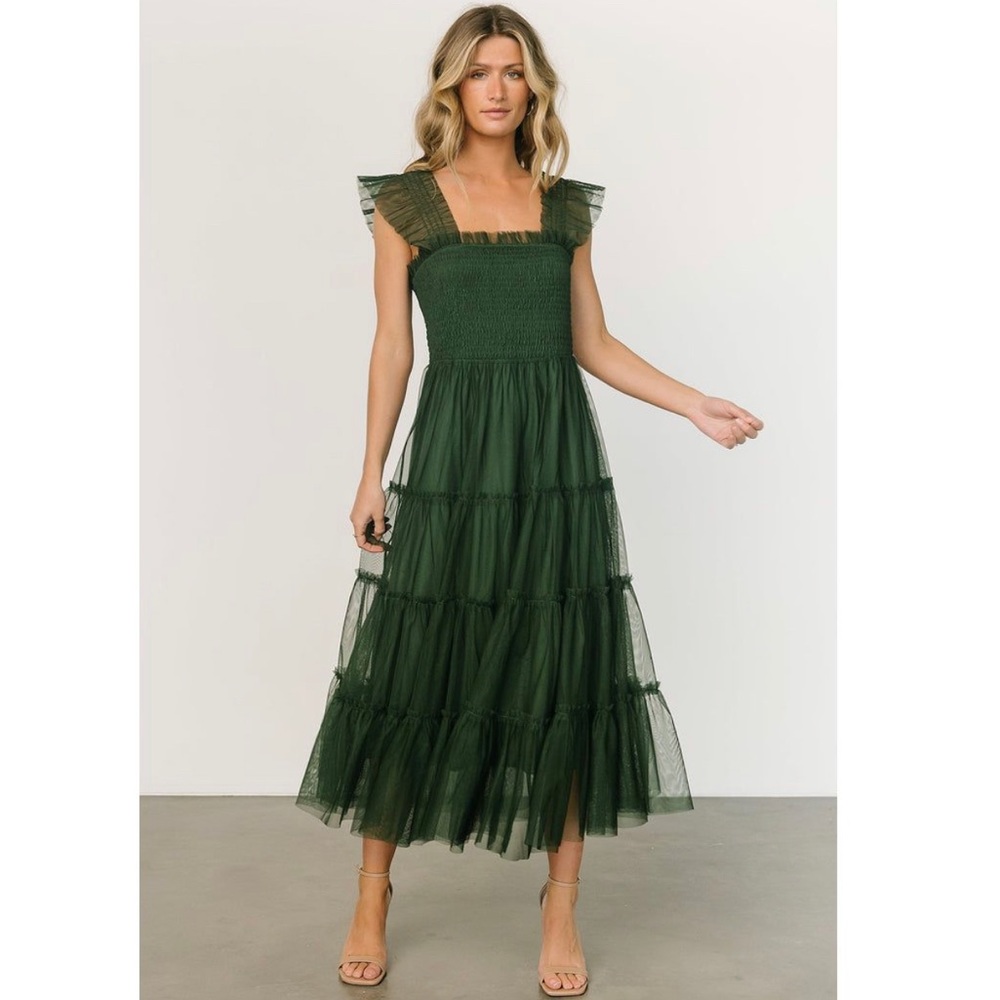 Baltic born Emma smocked tulle dress